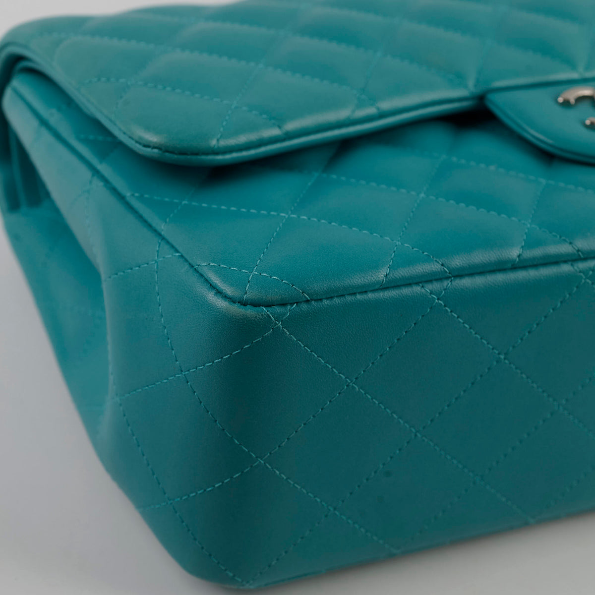 Chanel Jumbo Double Flap Lambskin Blue - photo 19