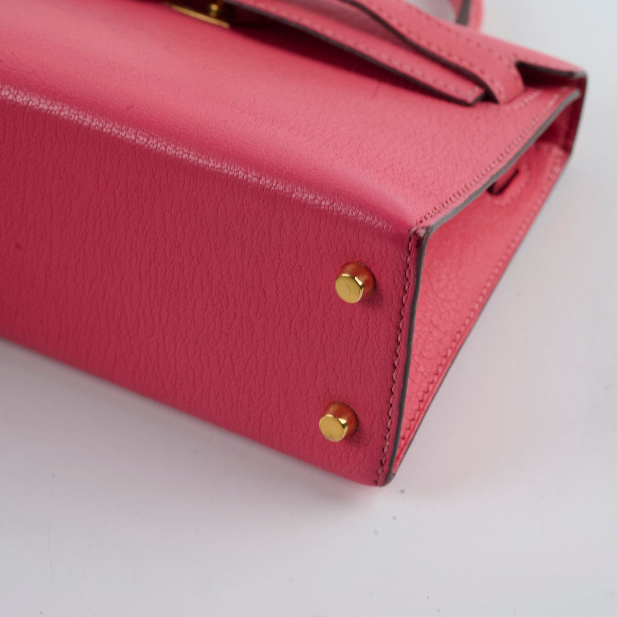 Hermes Mini Kelly Chèvre Mysore Rose Azalea 2017 A stamp - photo 9