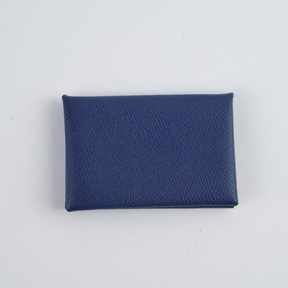 Hermes Calvi Cardholder Epsom Vert Anglais/Bleu France - photo 2