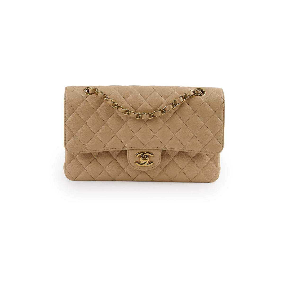 Chanel Classic Flap Medium/Large M/L Caviar Beige - photo 1