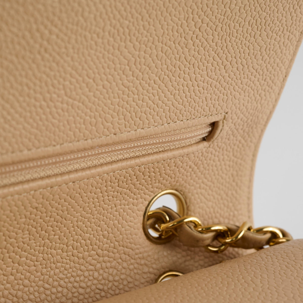 Chanel Classic Flap Medium/Large M/L Caviar Beige - photo 12