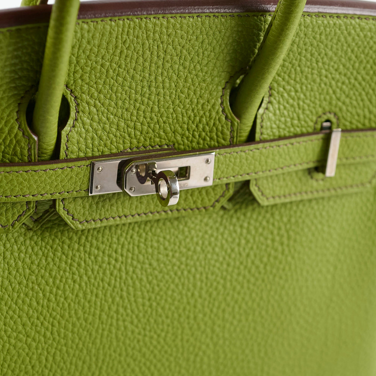 Hermes Birkin 25 Togo PHW Vert Anis M Square Stamp - photo 17