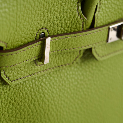 Hermes Birkin 25 Togo PHW Vert Anis M Square Stamp - photo 16