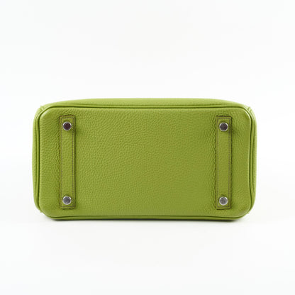 Hermes Birkin 25 Togo PHW Vert Anis M Square Stamp - photo 4