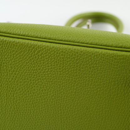 Hermes Birkin 25 Togo PHW Vert Anis M Square Stamp - photo 13