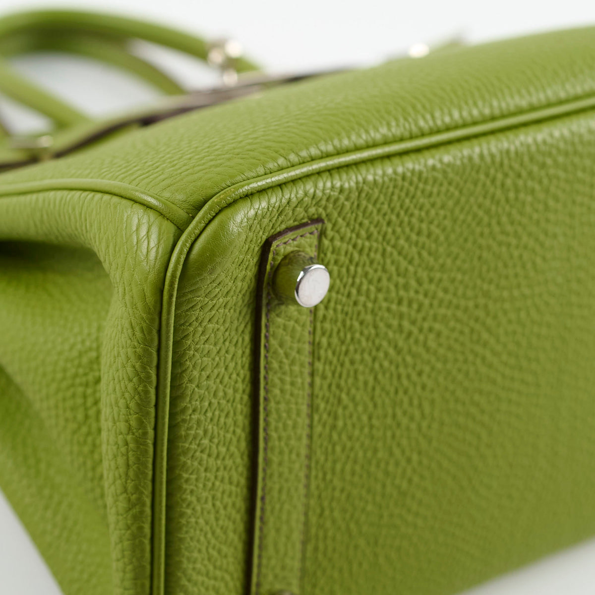 Hermes Birkin 25 Togo PHW Vert Anis M Square Stamp - photo 11