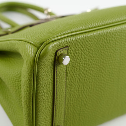Hermes Birkin 25 Togo PHW Vert Anis M Square Stamp - photo 11