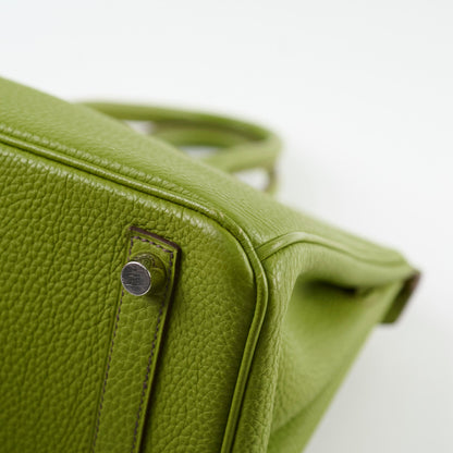 Hermes Birkin 25 Togo PHW Vert Anis M Square Stamp - photo 10