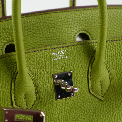 Hermes Birkin 25 Togo PHW Vert Anis M Square Stamp - photo 9