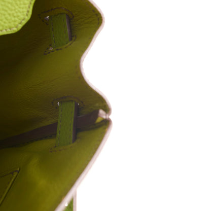 Hermes Birkin 25 Togo PHW Vert Anis M Square Stamp - photo 7