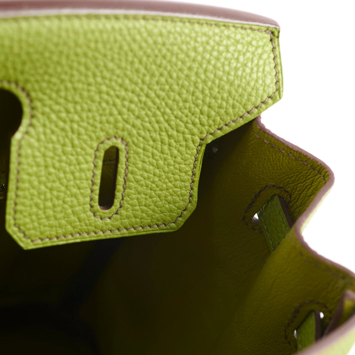 Hermes Birkin 25 Togo PHW Vert Anis M Square Stamp - photo 6