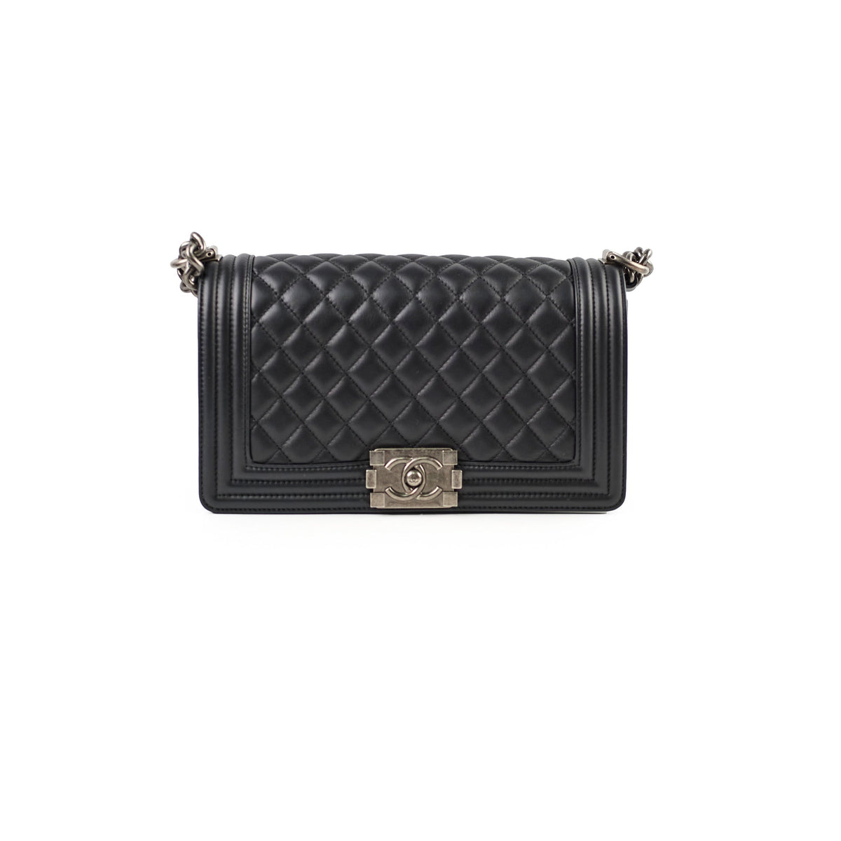Chanel Old Medium Boy Black Microchipped - photo 1