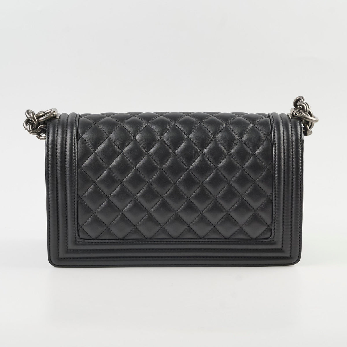 Chanel Old Medium Boy Black Microchipped - photo 2