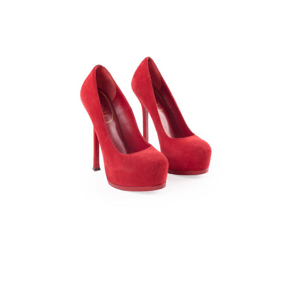 Saint Laurent Pumps Red Suede Size 38.5 - photo 1
