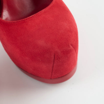 Saint Laurent Pumps Red Suede Size 38.5 - photo 6