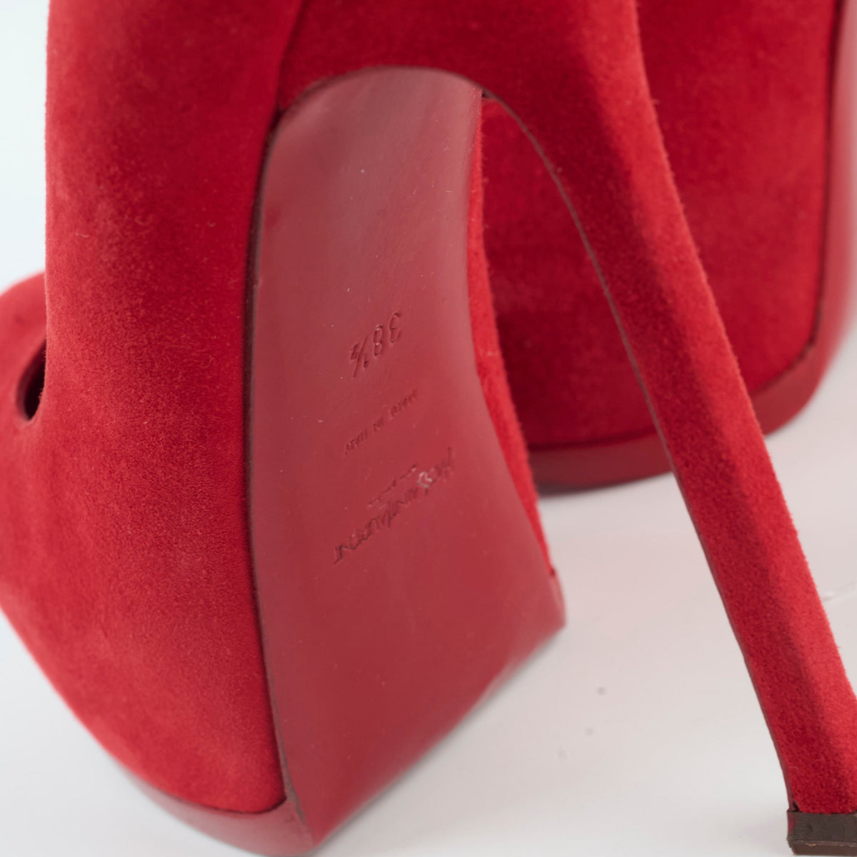Saint Laurent Pumps Red Suede Size 38.5 - photo 10
