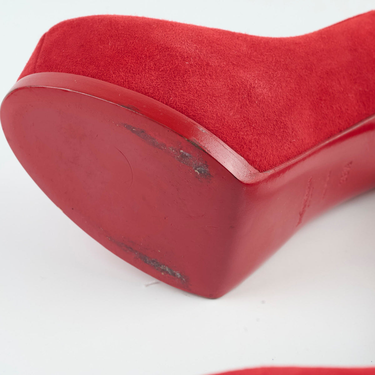 Saint Laurent Pumps Red Suede Size 38.5 - photo 12