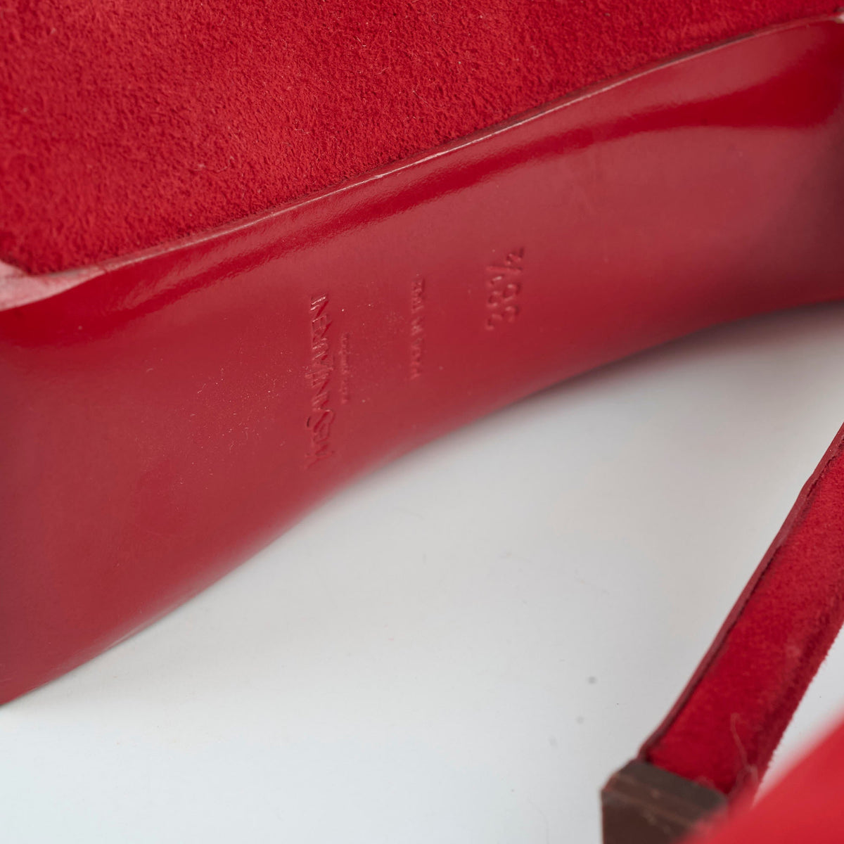 Saint Laurent Pumps Red Suede Size 38.5 - photo 9