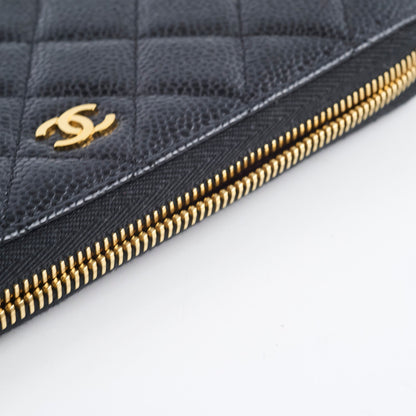 Chanel Zippy Caviar Wallet Black - photo 8