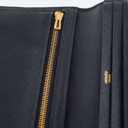 Hermes Bearn Wallet Epsom Black N Square Stamp - photo 9