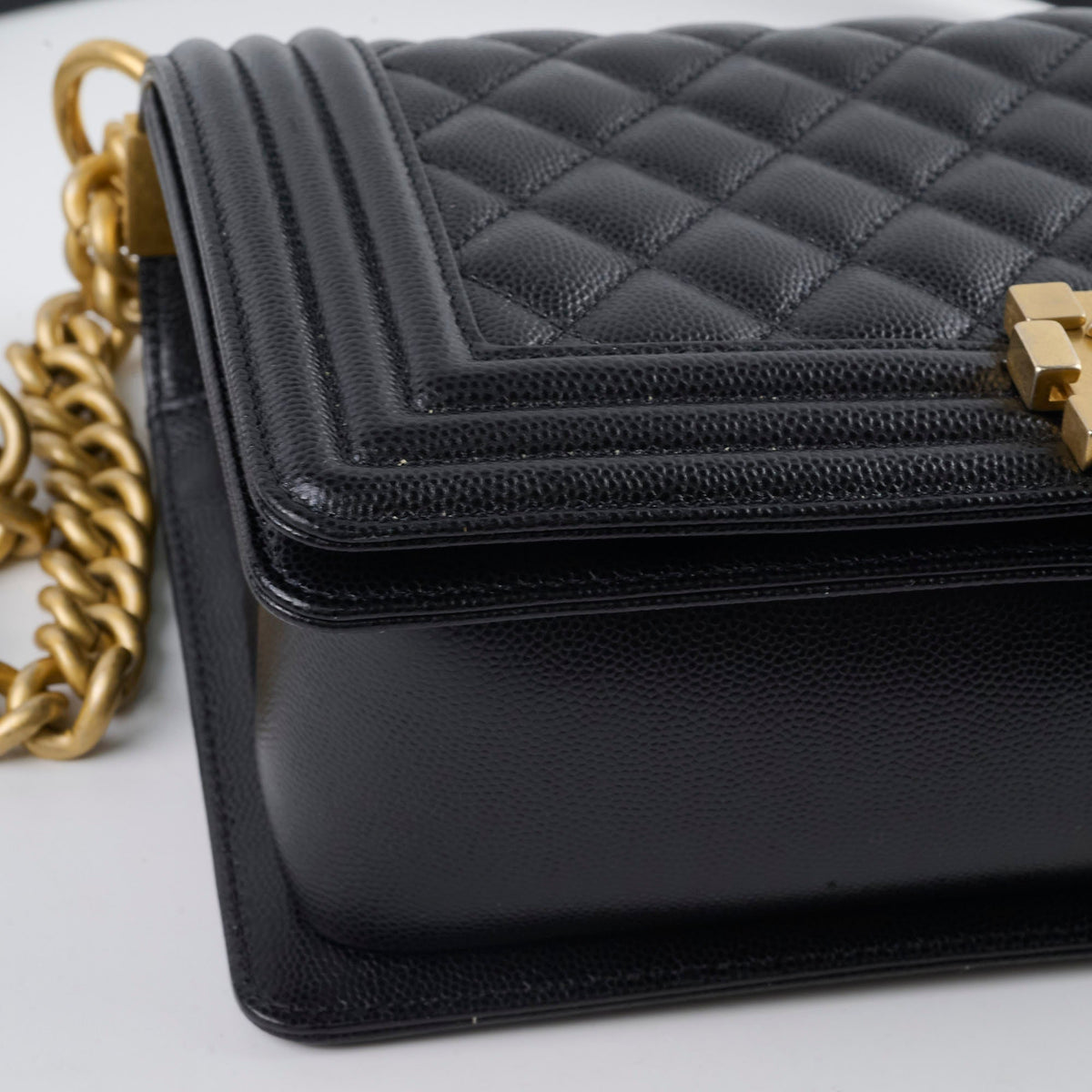 Chanel Caviar Old Medium Bag Black Series 28 - photo 12