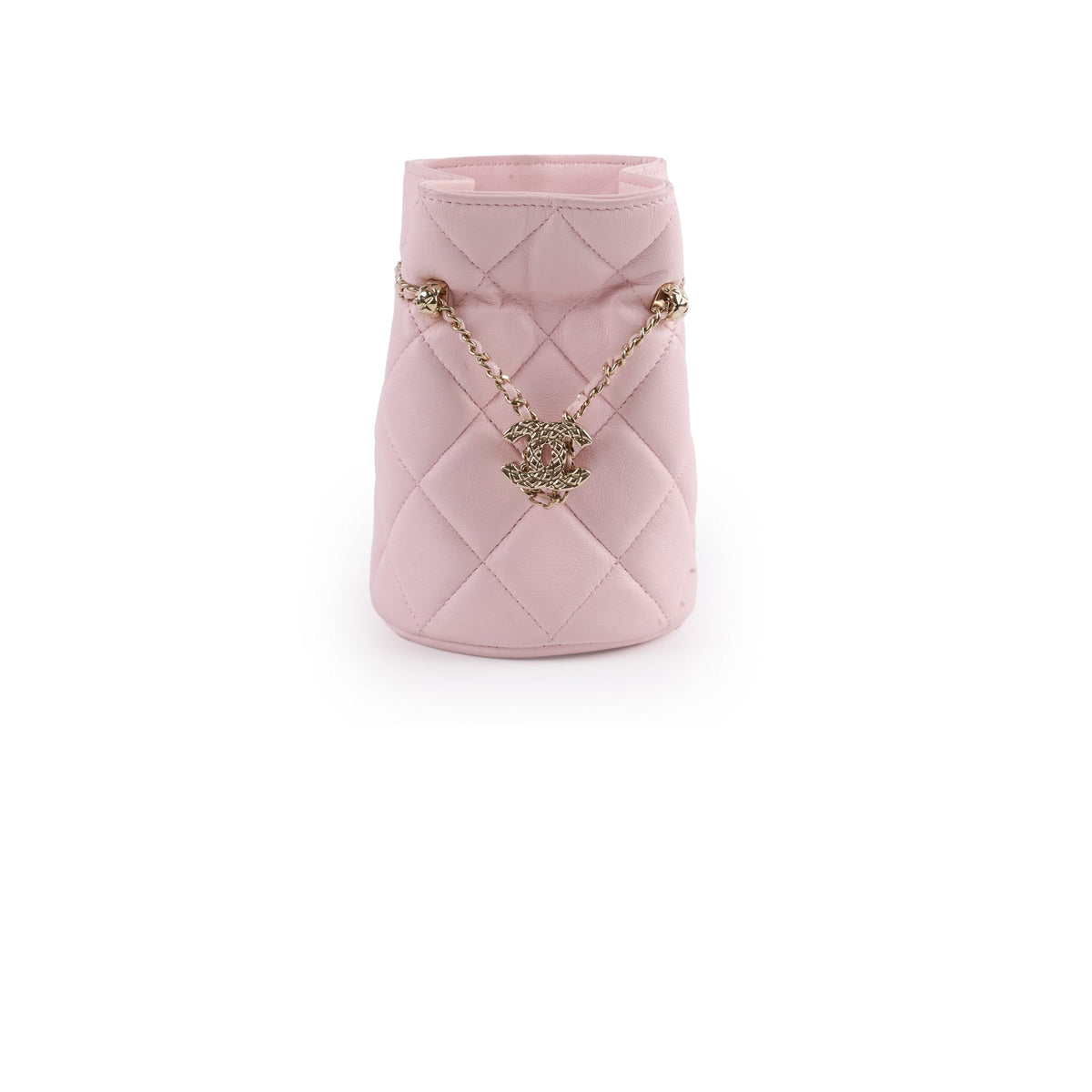 Chanel Micro Drawstring Bucket Bag Light Pink Series 32 - photo 1