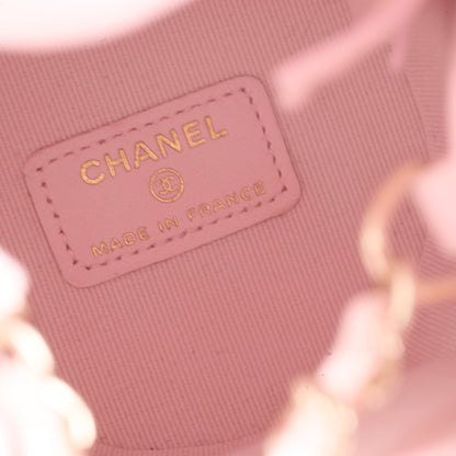 Chanel Micro Drawstring Bucket Bag Light Pink Series 32 - photo 5