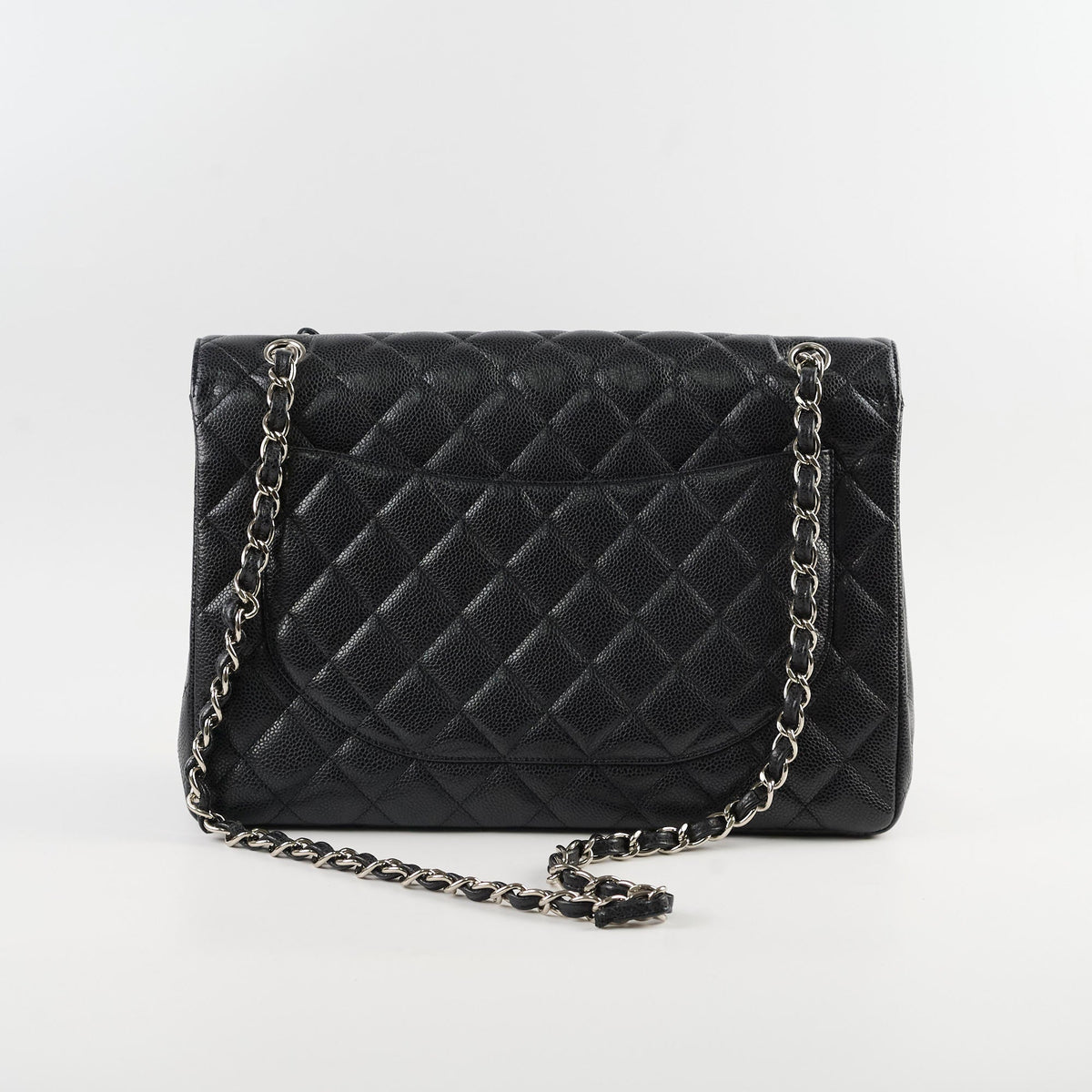 Chanel Caviar Maxi Single Flap Black Series 13 - photo 2