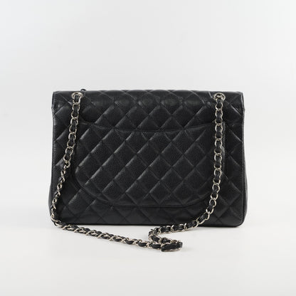 Chanel Caviar Maxi Single Flap Black Series 13 - photo 2