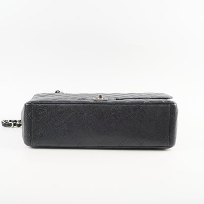 Chanel Caviar Maxi Single Flap Black Series 13 - photo 4