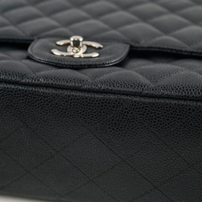 Chanel Caviar Maxi Single Flap Black Series 13 - photo 11