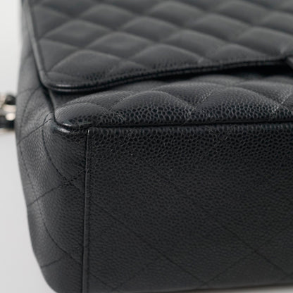 Chanel Caviar Maxi Single Flap Black Series 13 - photo 10