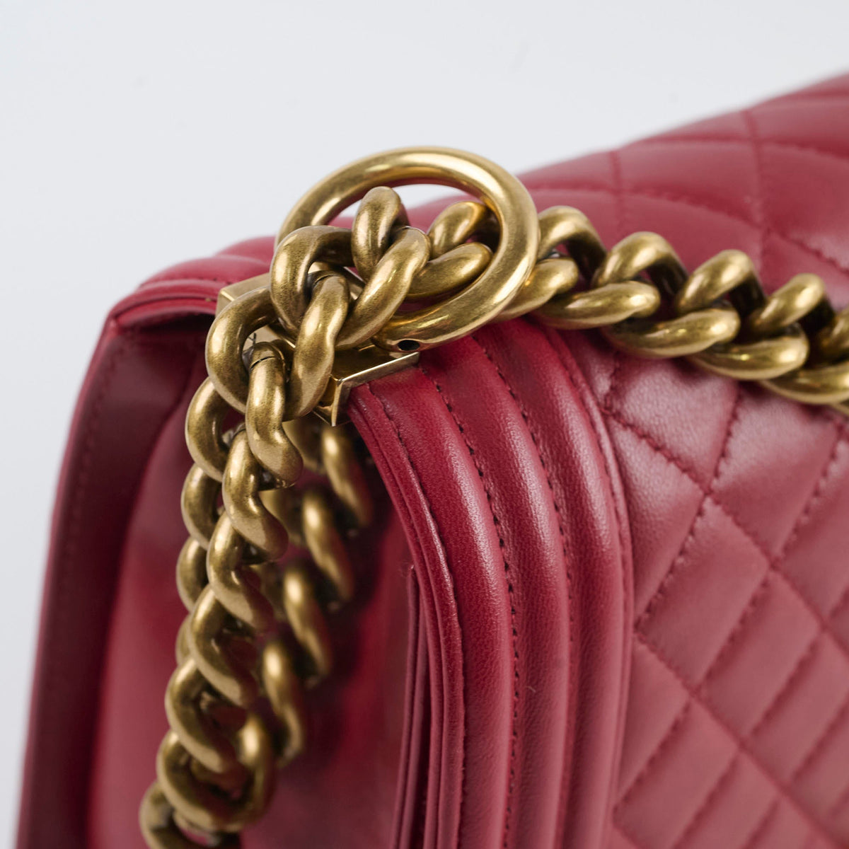 Chanel Old Medium Lambskin Red Series 19 - photo 7