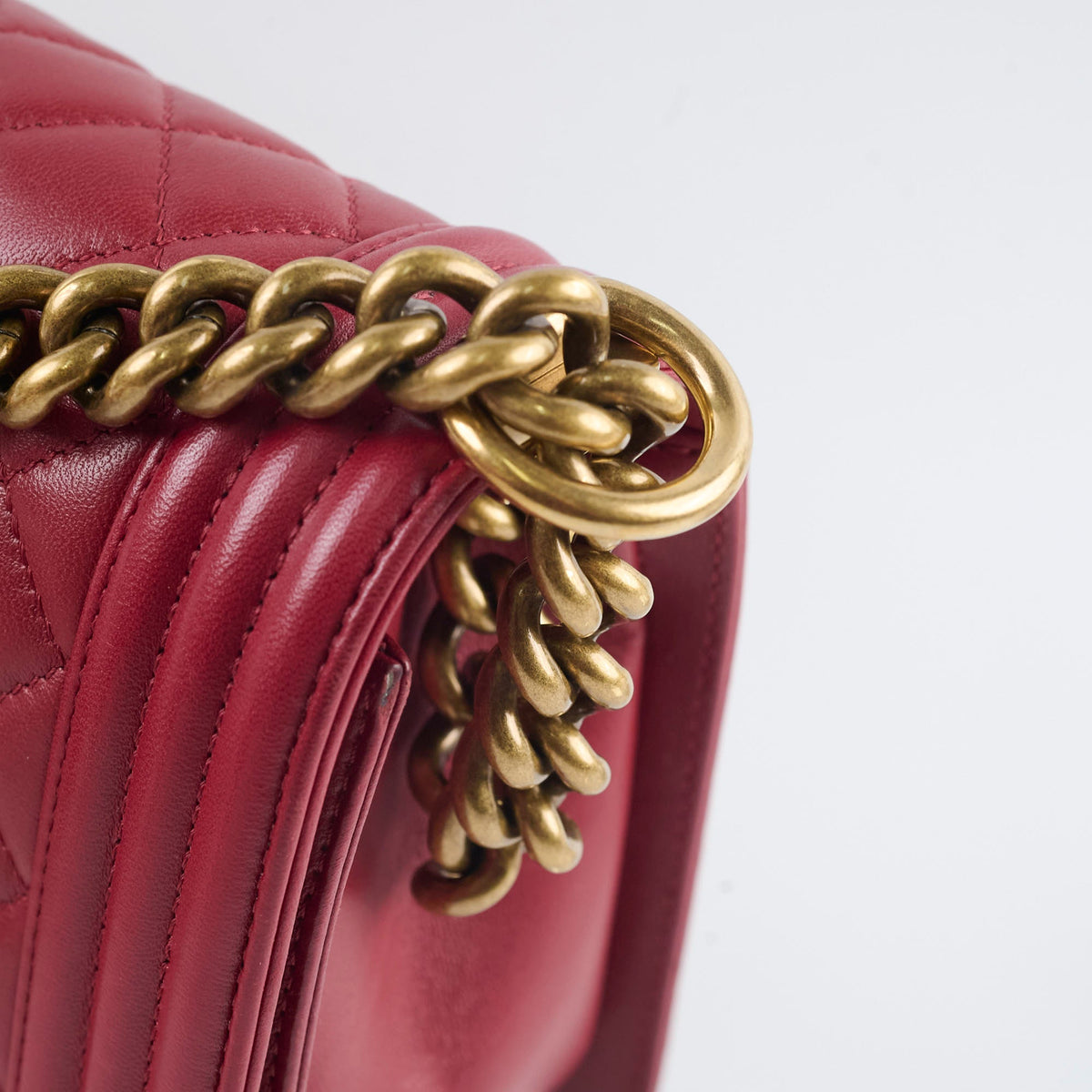 Chanel Old Medium Lambskin Red Series 19 - photo 6