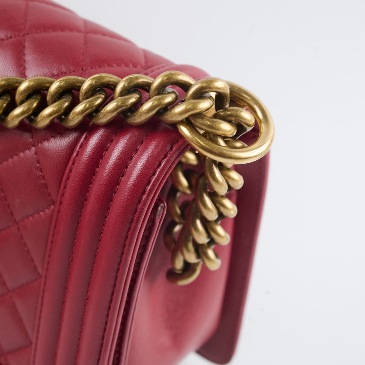 Chanel Old Medium Lambskin Red Series 19 - photo 5