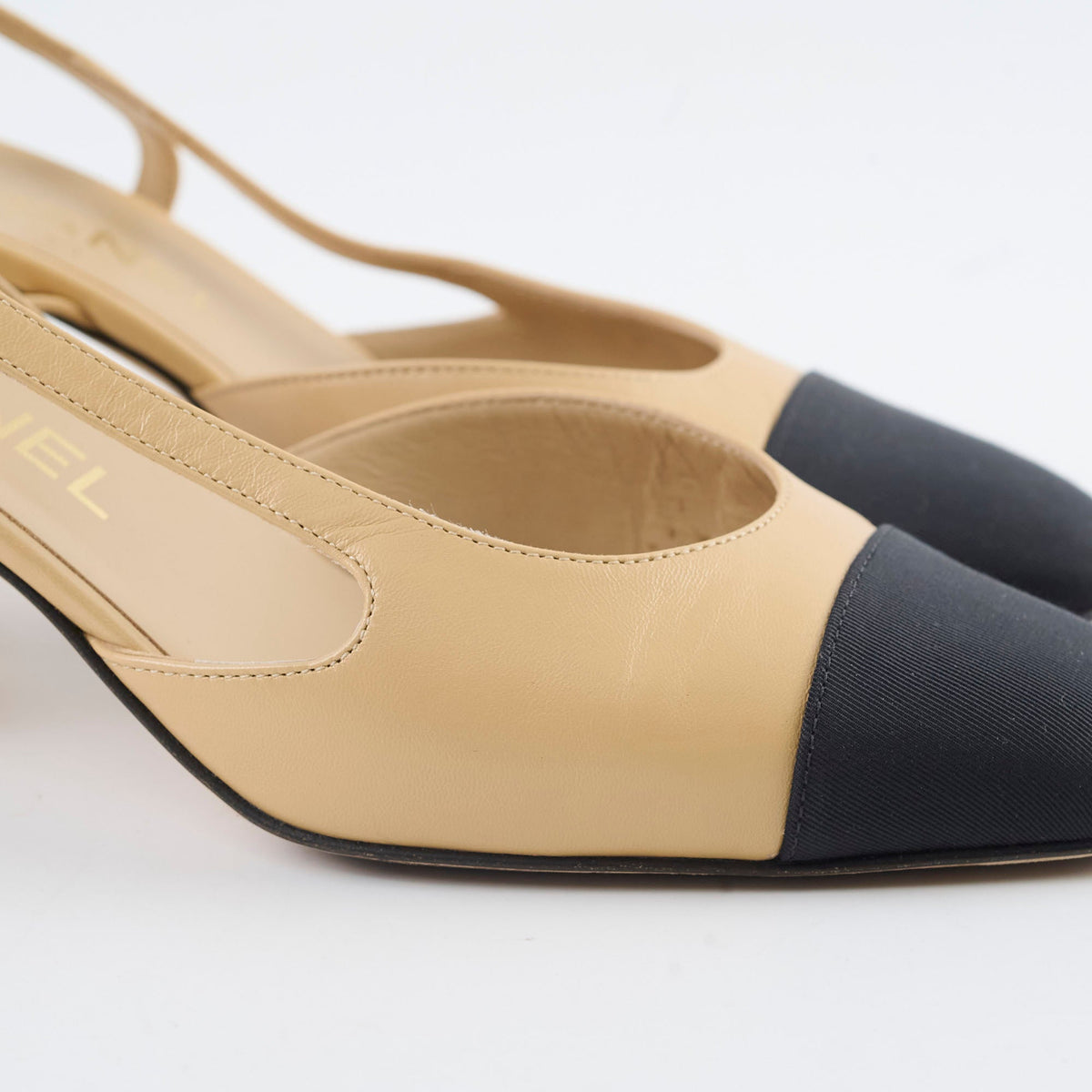 Chanel Pumps Slingbacks Beige Size 37.5 - photo 5
