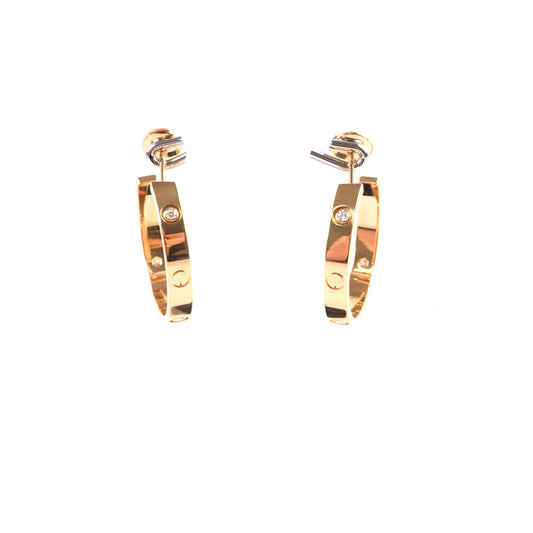 Cartier Love Hoop Earrings Medium Model 6 Diamonds 2023 - photo 1