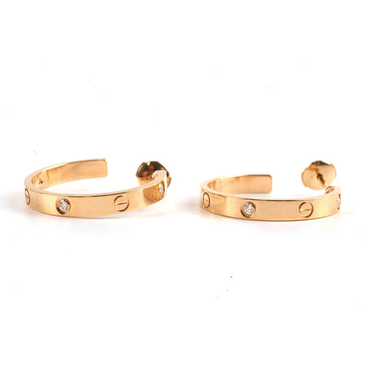 Cartier Love Hoop Earrings Medium Model 6 Diamonds 2023 - photo 2
