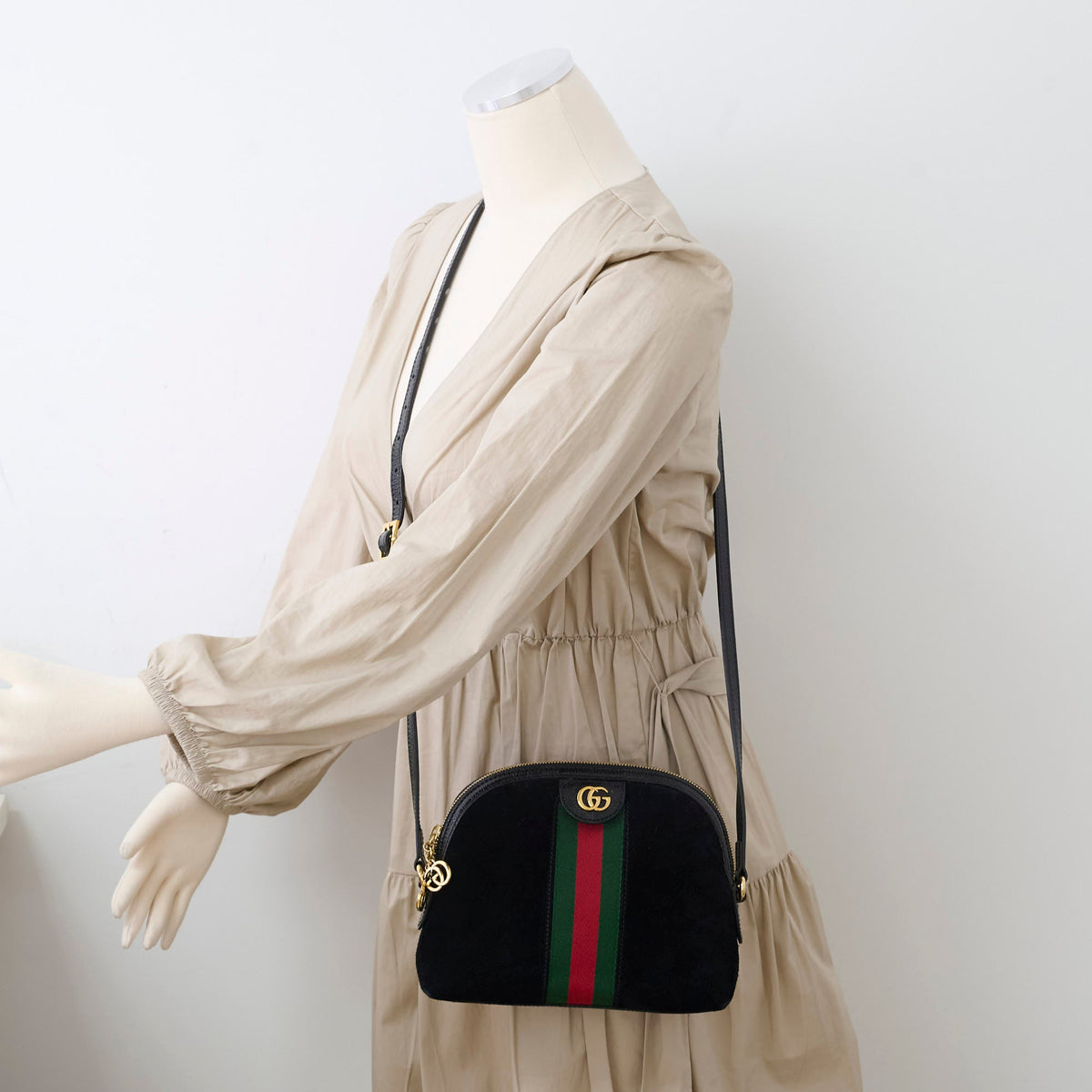 Gucci Ophidia Small Crossbody Bag Suede Black - photo 17