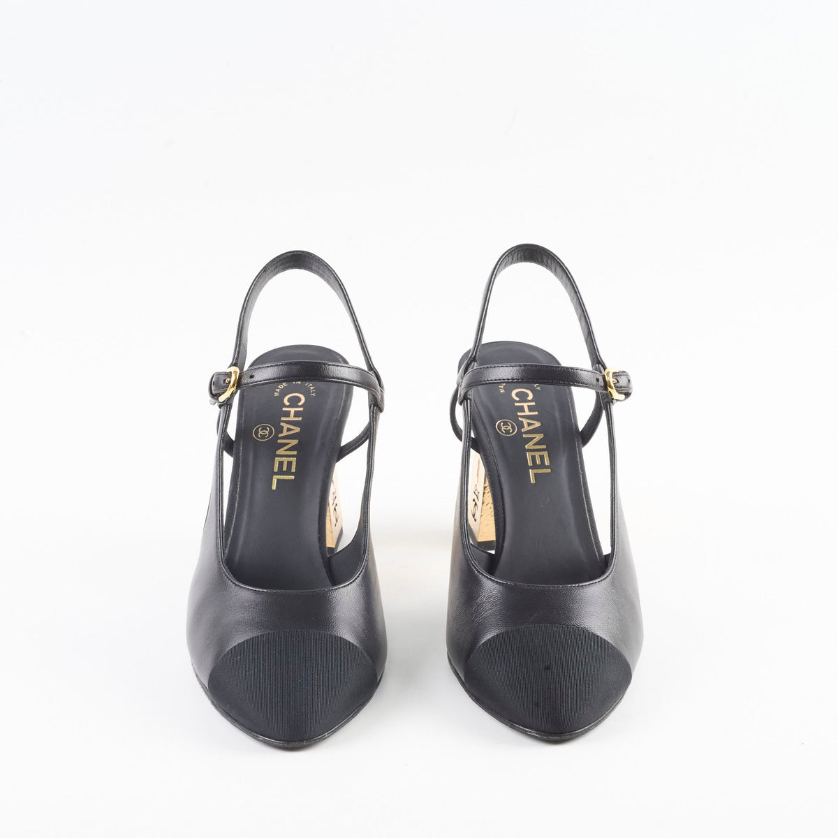 Chanel Pumps Slingbacks Black Size 38.5 - photo 2