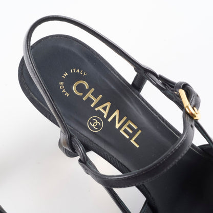 Chanel Pumps Slingbacks Black Size 38.5 - photo 6
