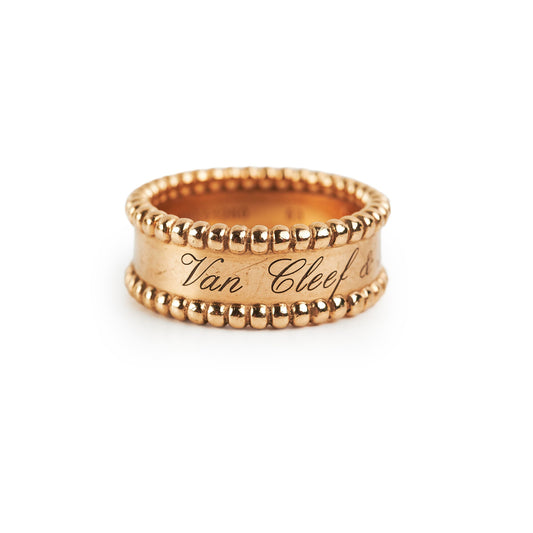 Van Cleef & Arpels Yellow Gold Perlée Signature Ring 53 - photo 1