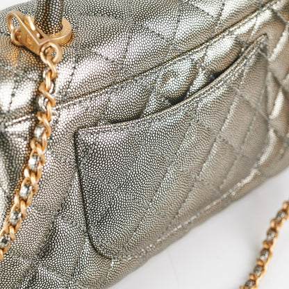Chanel Small Coco Handle Metallic Silver 28 Series - photo 13