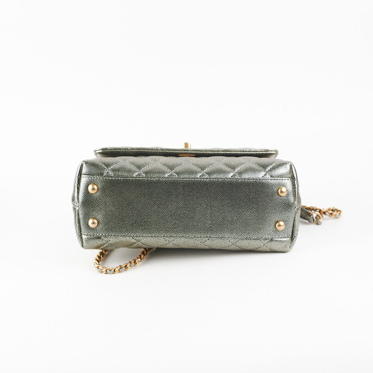 Chanel Small Coco Handle Metallic Silver 28 Series - photo 4