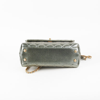 Chanel Small Coco Handle Metallic Silver 28 Series - photo 4