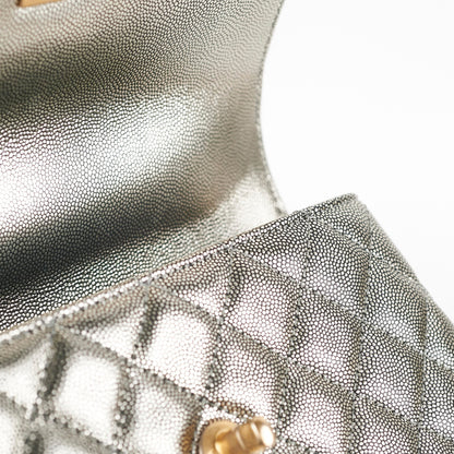 Chanel Small Coco Handle Metallic Silver 28 Series - photo 10