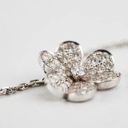 Van Cleef & Arpels Frivole 18k White Gold Diamond Necklace - photo 6