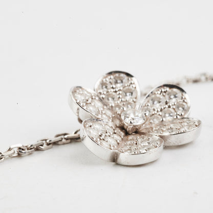 Van Cleef & Arpels Frivole 18k White Gold Diamond Necklace - photo 5