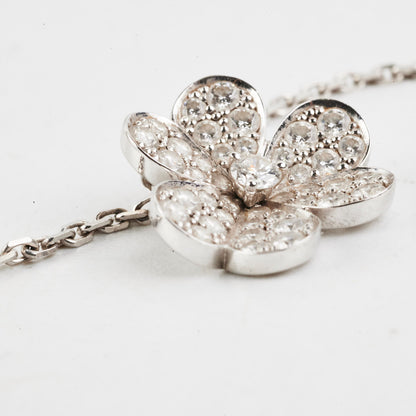 Van Cleef & Arpels Frivole 18k White Gold Diamond Necklace - photo 4