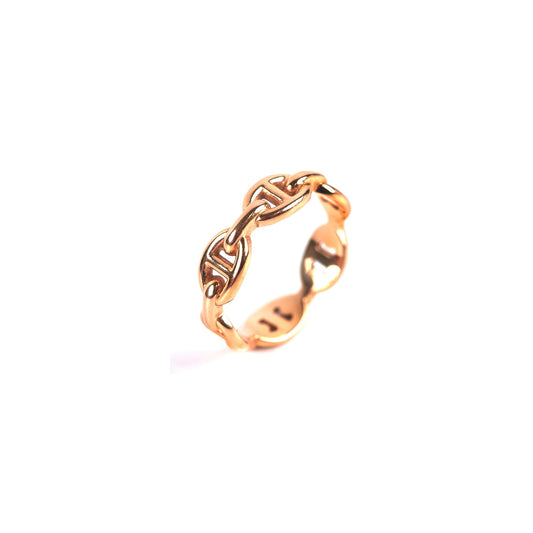 Hermes Chaine D'ancre Ring Size 55 Rose Gold - photo 1